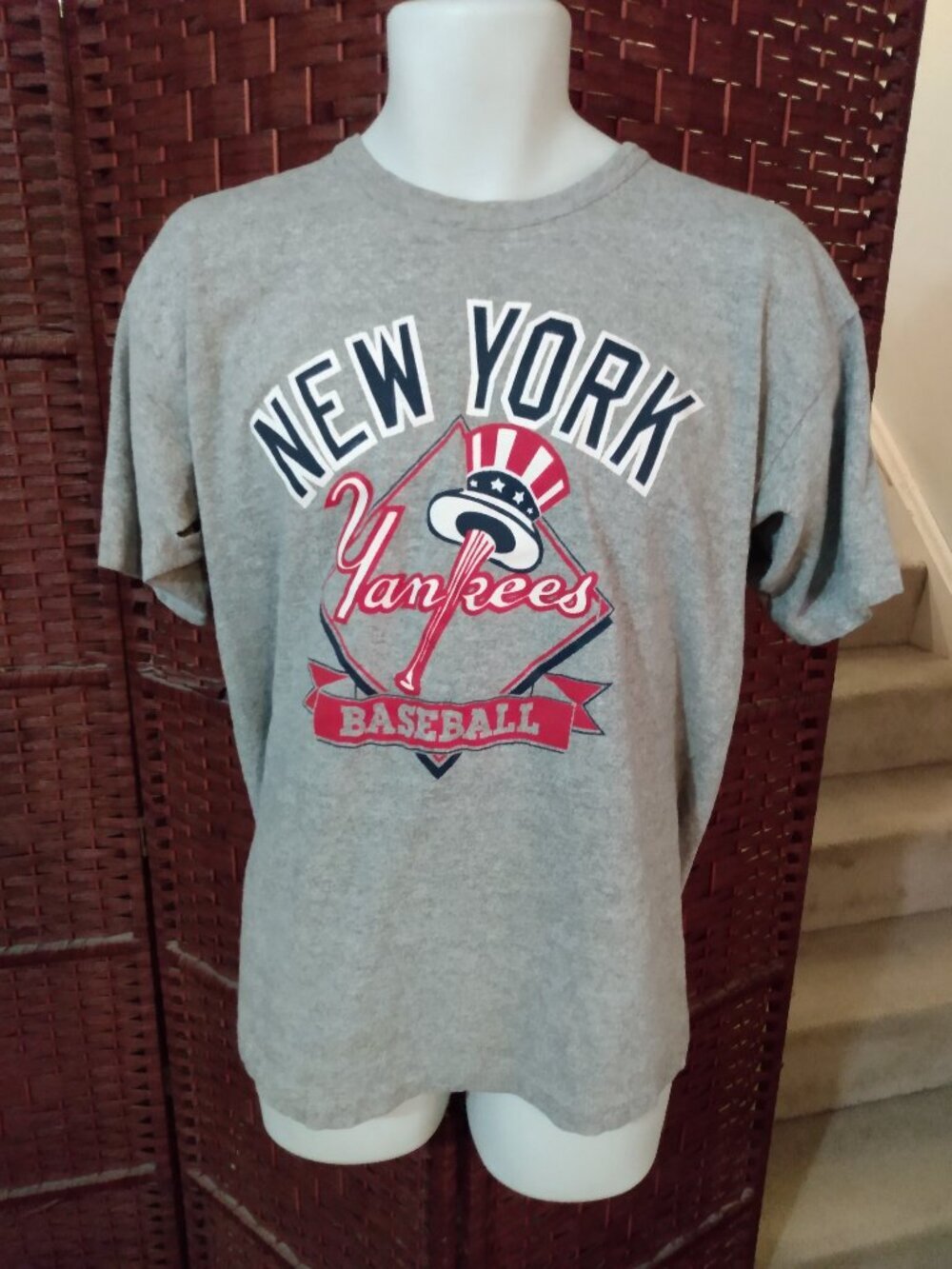 Vintage 90s New York Yankees T Shirt Mens XXL FITS SMALLER MLB Baseball Ravens